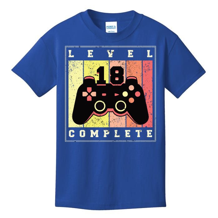 Level 18 Complete Gaming 18th Birthday Kids T-Shirt