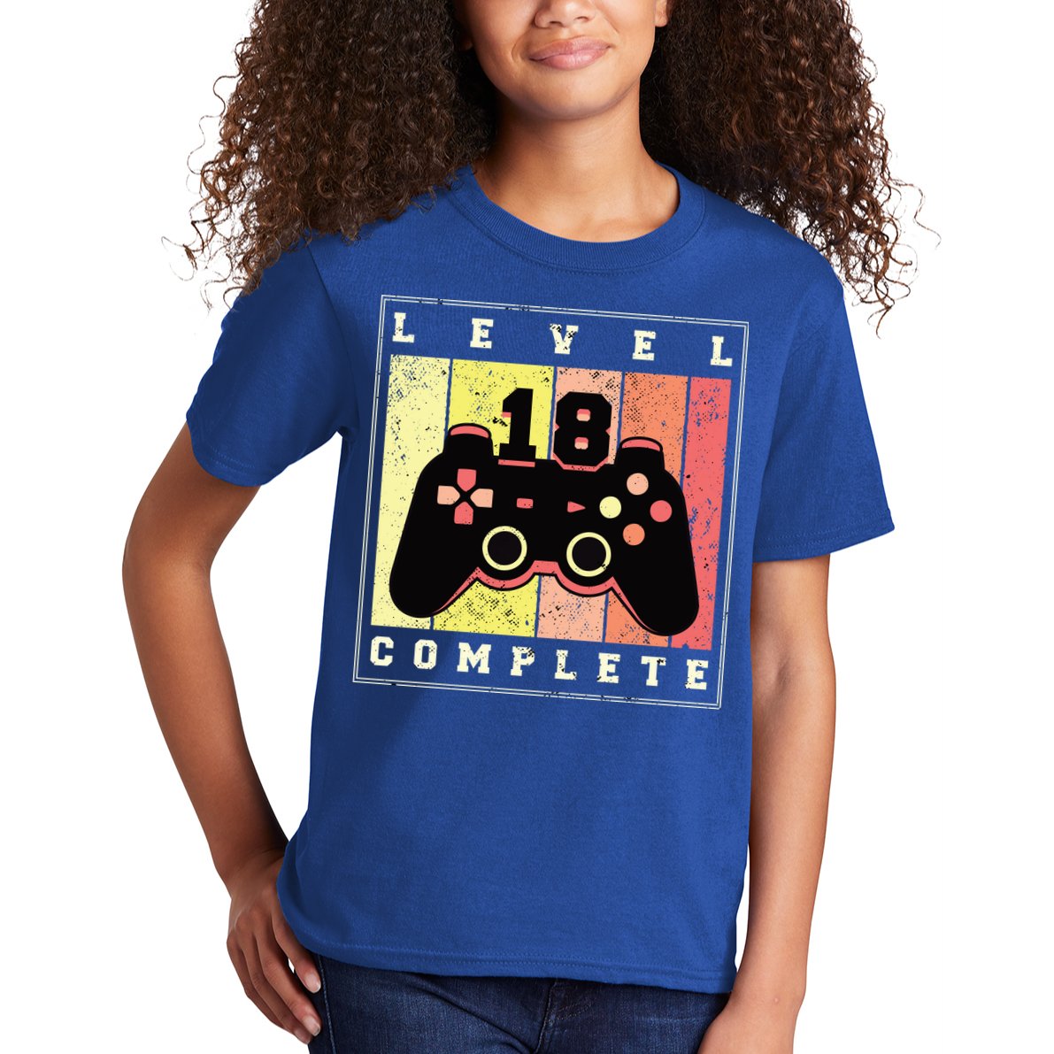Level 18 Complete Gaming 18th Birthday Kids T-Shirt