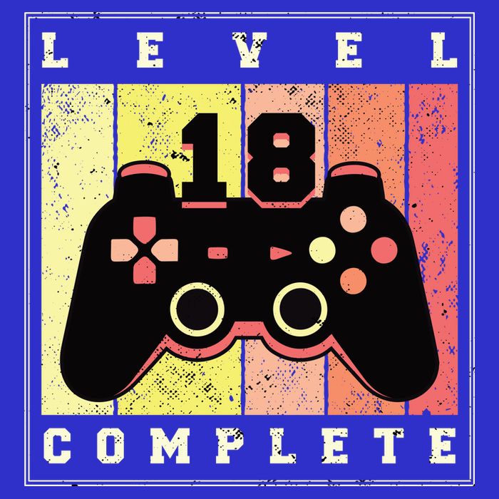 Level 18 Complete Gaming 18th Birthday Kids T-Shirt