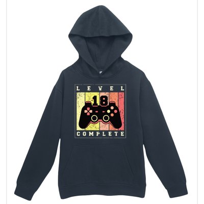 Level 18 Complete Gaming 18th Birthday Urban Pullover Hoodie