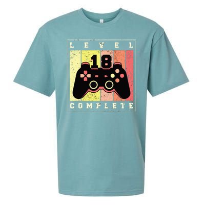 Level 18 Complete Gaming 18th Birthday Sueded Cloud Jersey T-Shirt