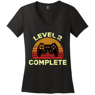 Level 2 Complete Vintage Celebrate 2nd Wedding Women's V-Neck T-Shirt