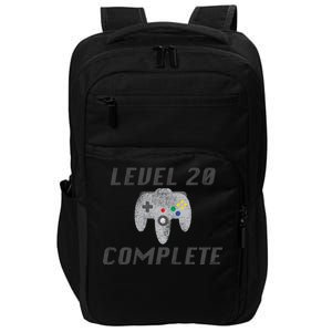 Level 20 Complete 20th Birthday Impact Tech Backpack