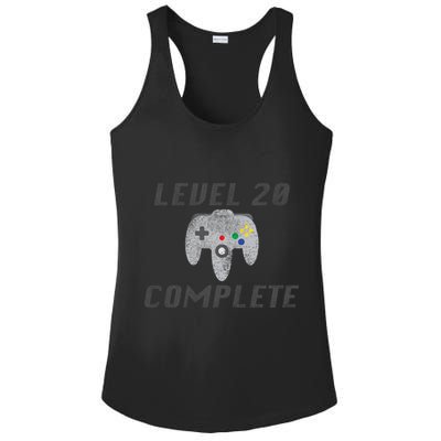 Level 20 Complete 20th Birthday Ladies PosiCharge Competitor Racerback Tank