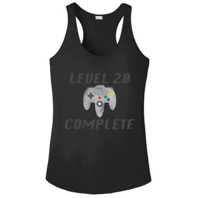 Level 20 Complete 20th Birthday Ladies PosiCharge Competitor Racerback Tank