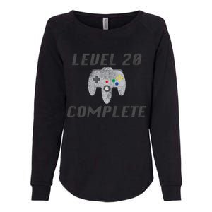 Level 20 Complete 20th Birthday Womens California Wash Sweatshirt