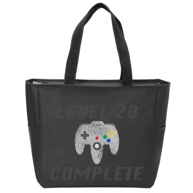 Level 20 Complete 20th Birthday Zip Tote Bag