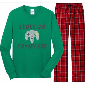 Level 20 Complete 20th Birthday Long Sleeve Pajama Set