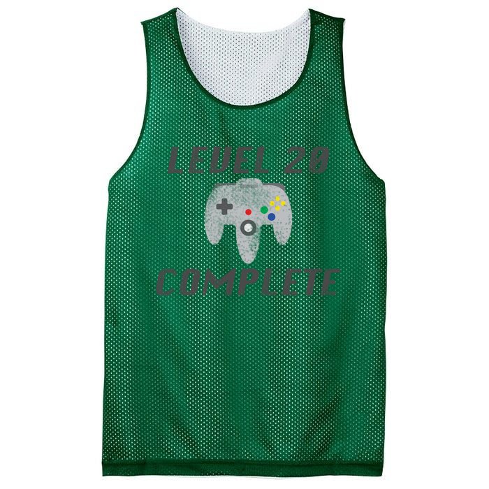 Level 20 Complete 20th Birthday Mesh Reversible Basketball Jersey Tank