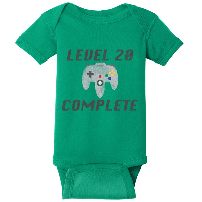 Level 20 Complete 20th Birthday Baby Bodysuit