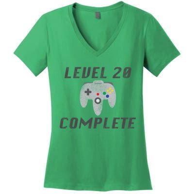 Level 20 Complete 20th Birthday Women's V-Neck T-Shirt