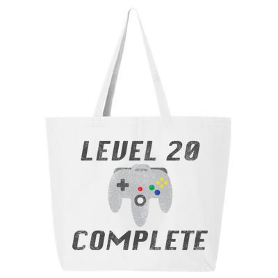 Level 20 Complete 20th Birthday 25L Jumbo Tote