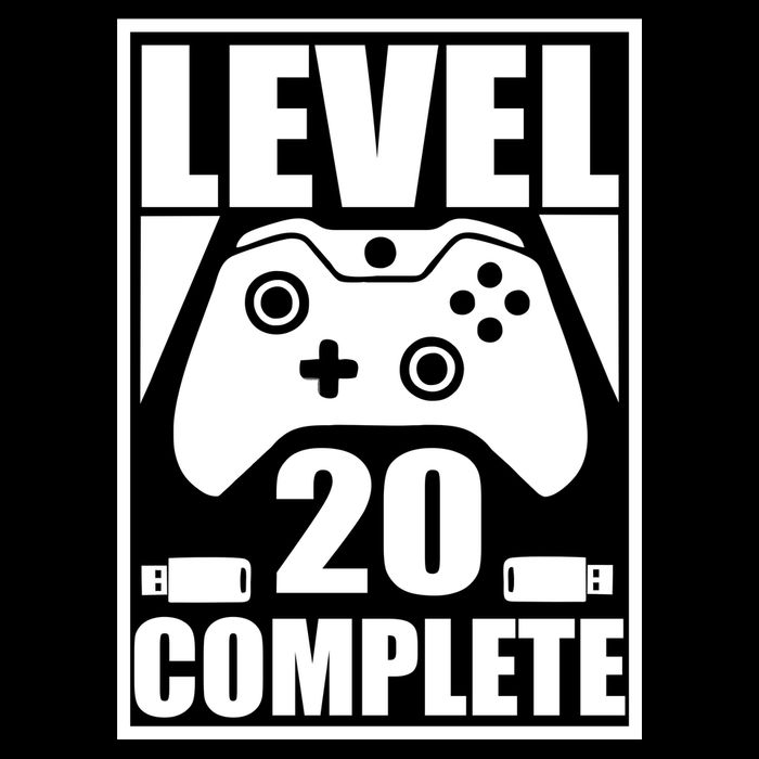 Level 20 Complete Gaming 20th Birthday Sustainable Bucket Hat