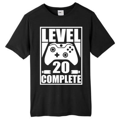 Level 20 Complete Gaming 20th Birthday Tall Fusion ChromaSoft Performance T-Shirt