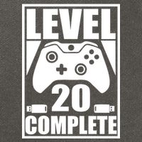 Level 20 Complete Gaming 20th Birthday Cotton Canvas Backpack