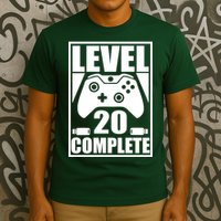 Level 20 Complete Gaming 20th Birthday T-Shirt