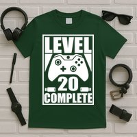 Level 20 Complete Gaming 20th Birthday T-Shirt