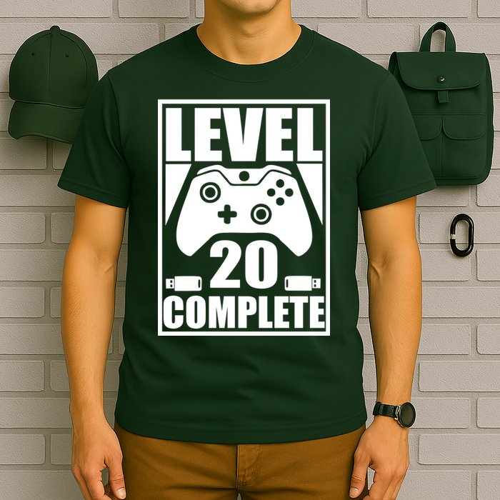 Level 20 Complete Gaming 20th Birthday T-Shirt