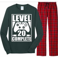 Level 20 Complete Gaming 20th Birthday Long Sleeve Pajama Set