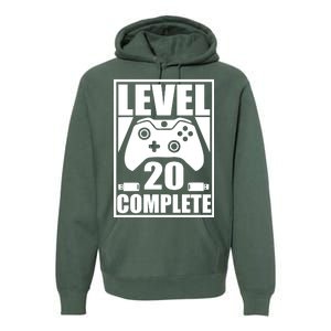 Level 20 Complete Gaming 20th Birthday Premium Hoodie