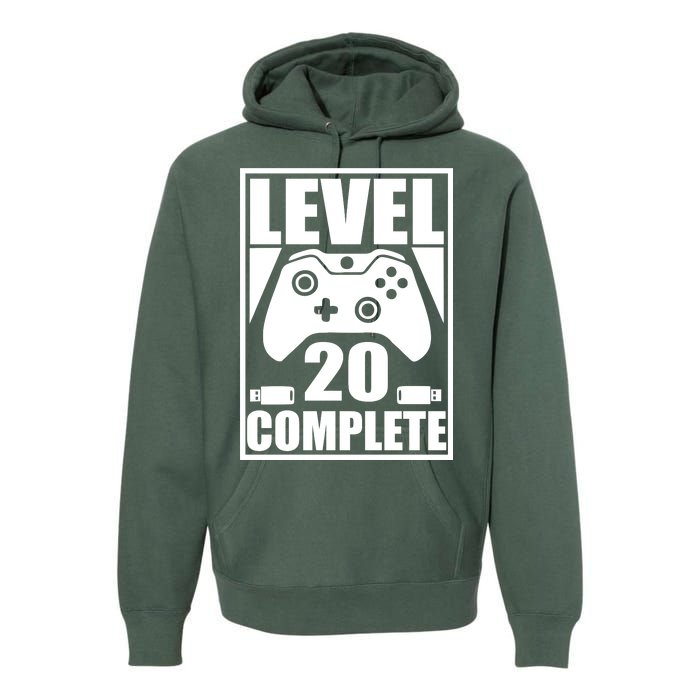 Level 20 Complete Gaming 20th Birthday Premium Hoodie