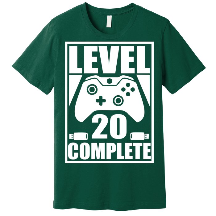 Level 20 Complete Gaming 20th Birthday Premium T-Shirt