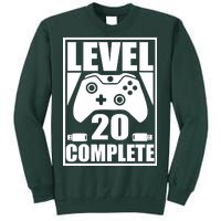 Level 20 Complete Gaming 20th Birthday Tall Sweatshirt