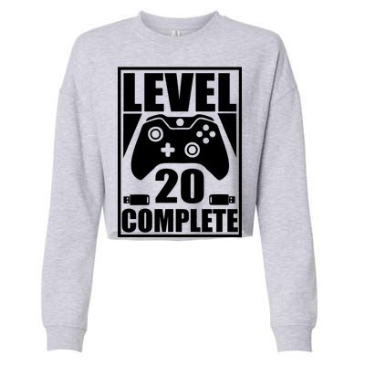 Level 20 Complete Gaming 20th Birthday Cropped Pullover Crew