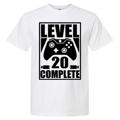 Level 20 Complete Gaming 20th Birthday Garment-Dyed Heavyweight T-Shirt