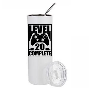 Level 20 Complete Gaming 20th Birthday Stainless Steel Tumbler