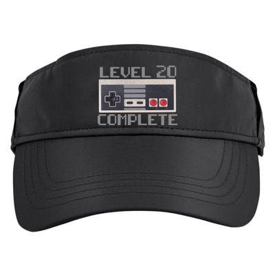 Level 20 Complete Retro Gamer 20th Birthday Adult Drive Performance Visor