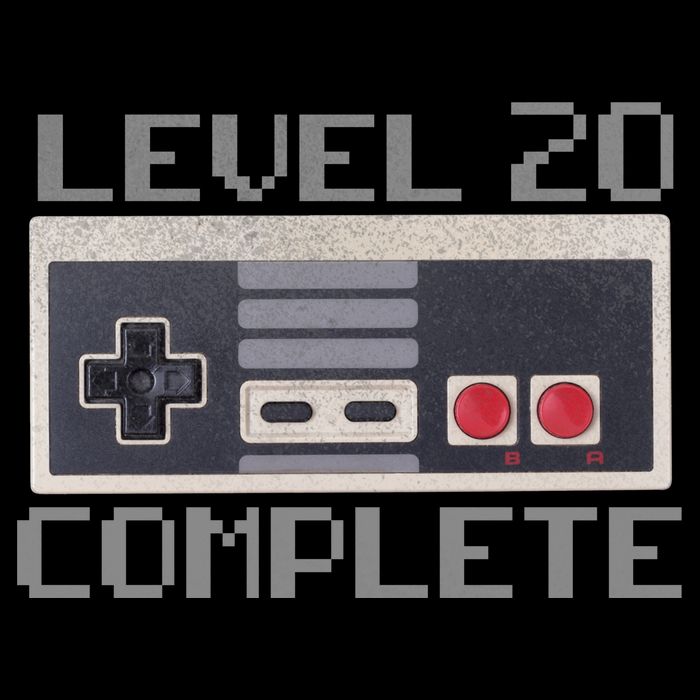 Level 20 Complete Retro Gamer 20th Birthday Wool Snapback Cap