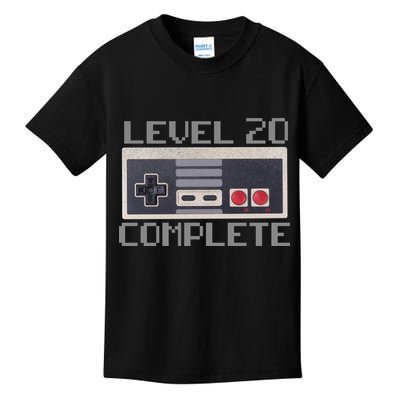 Level 20 Complete Retro Gamer 20th Birthday Kids T-Shirt