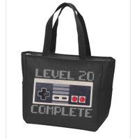 Level 20 Complete Retro Gamer 20th Birthday Zip Tote Bag