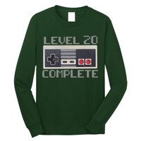 Level 20 Complete Retro Gamer 20th Birthday Long Sleeve Shirt
