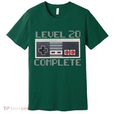 Level 20 Complete Retro Gamer 20th Birthday Premium T-Shirt