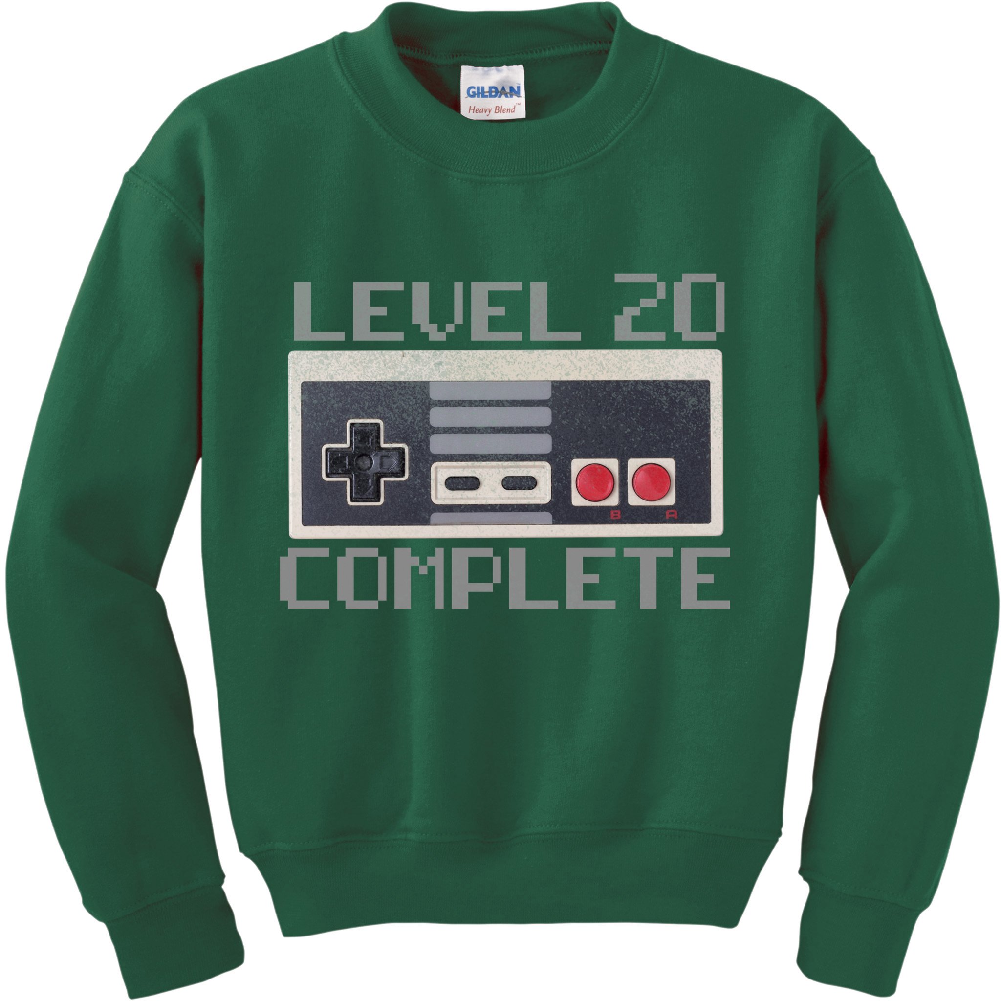Level 20 Complete Retro Gamer 20th Birthday Kids Sweatshirt
