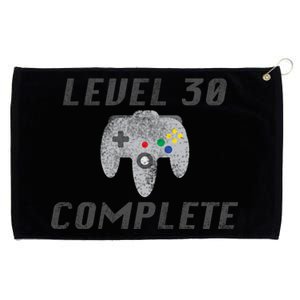 Level 30 Complete 30th Birthday Grommeted Golf Towel