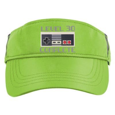 Level 30 Complete Retro Gamer 30th Birthday Adult Drive Performance Visor