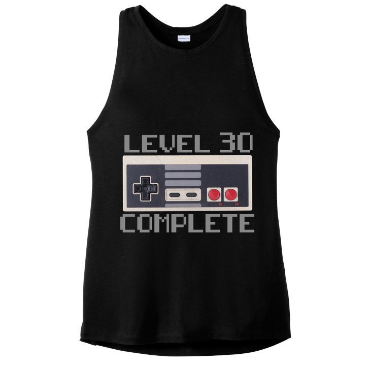 Level 30 Complete Retro Gamer 30th Birthday Ladies PosiCharge Tri-Blend Wicking Tank