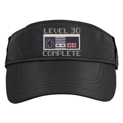 Level 30 Complete Retro Gamer 30th Birthday Adult Drive Performance Visor