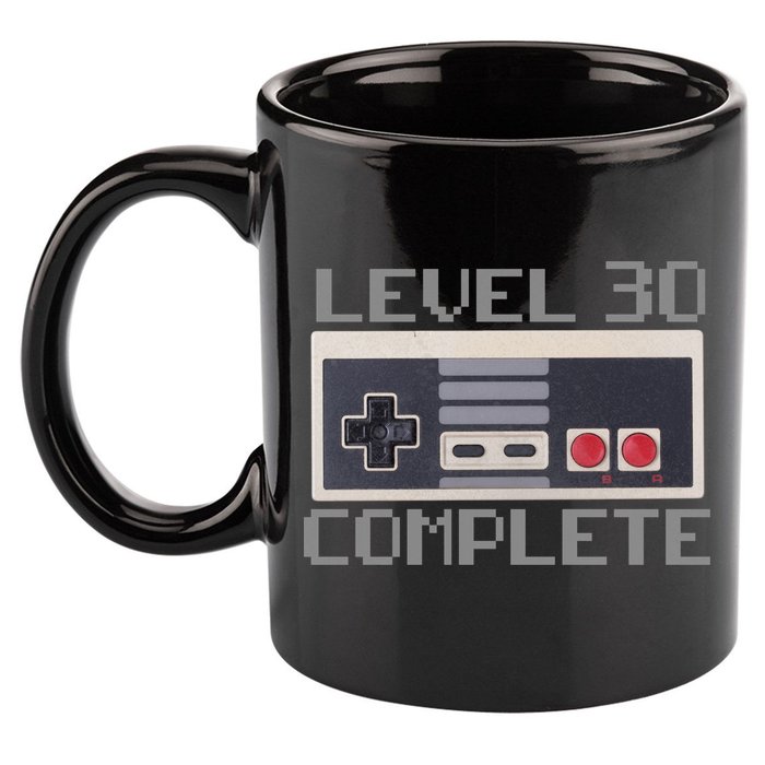 Level 30 Complete Retro Gamer 30th Birthday 11oz C Handle Ceramic Mug