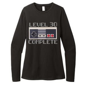 Level 30 Complete Retro Gamer 30th Birthday Womens CVC Long Sleeve Shirt