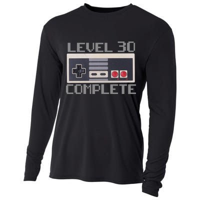 Level 30 Complete Retro Gamer 30th Birthday Cooling Performance Long Sleeve Crew