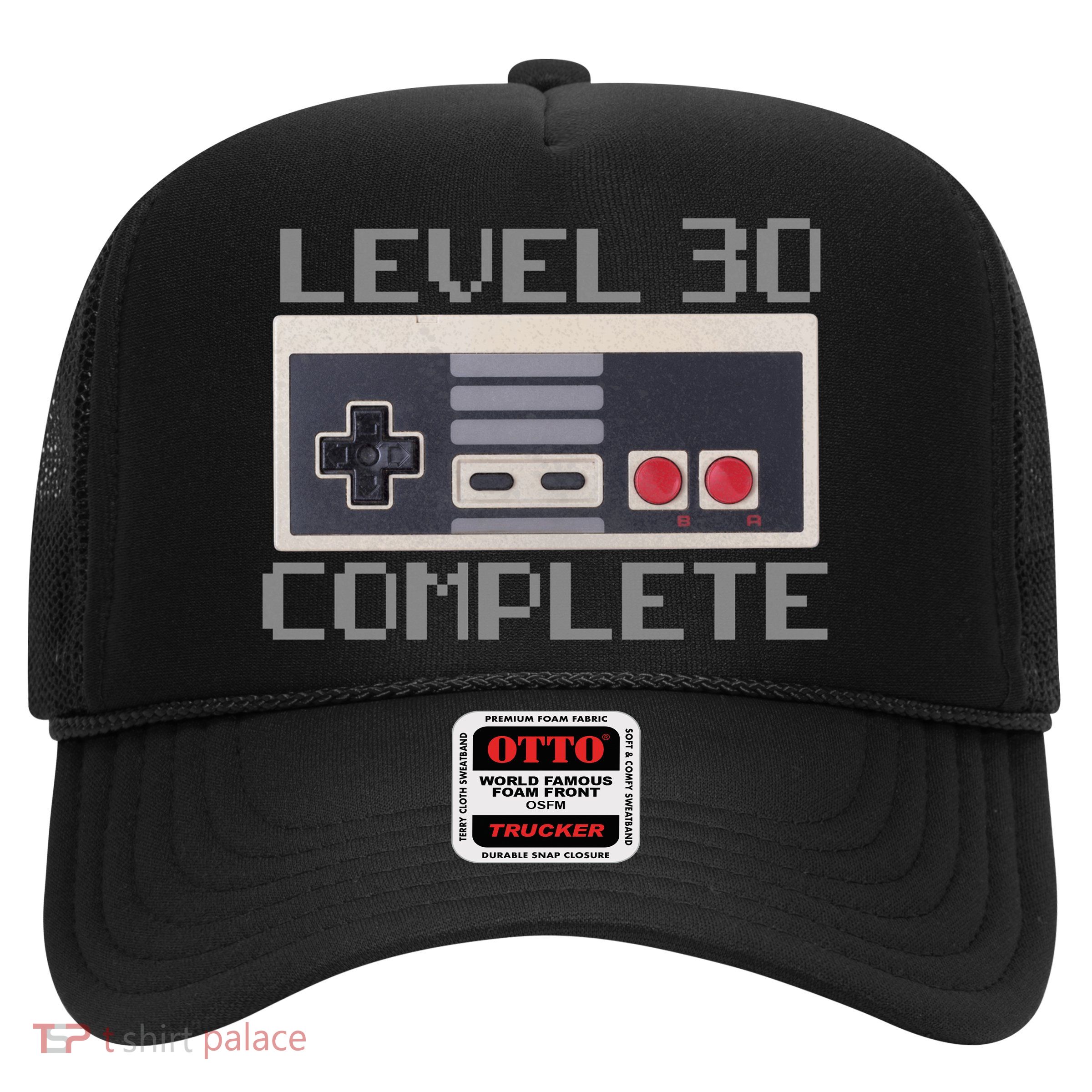 Level 30 Complete Retro Gamer 30th Birthday Trucker Hat