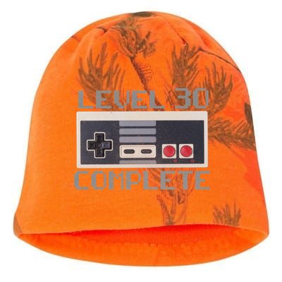 Level 30 Complete Retro Gamer 30th Birthday Kati - Camo Knit Beanie