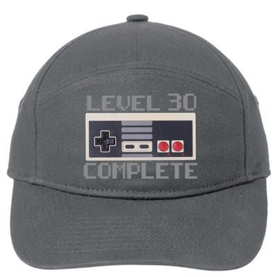 Level 30 Complete Retro Gamer 30th Birthday 7-Panel Snapback Hat