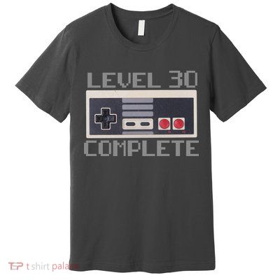 Level 30 Complete Retro Gamer 30th Birthday Premium T-Shirt