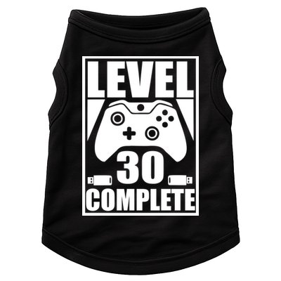 Level 30 Complete Video Gamer 30th Birthday Doggie Tank