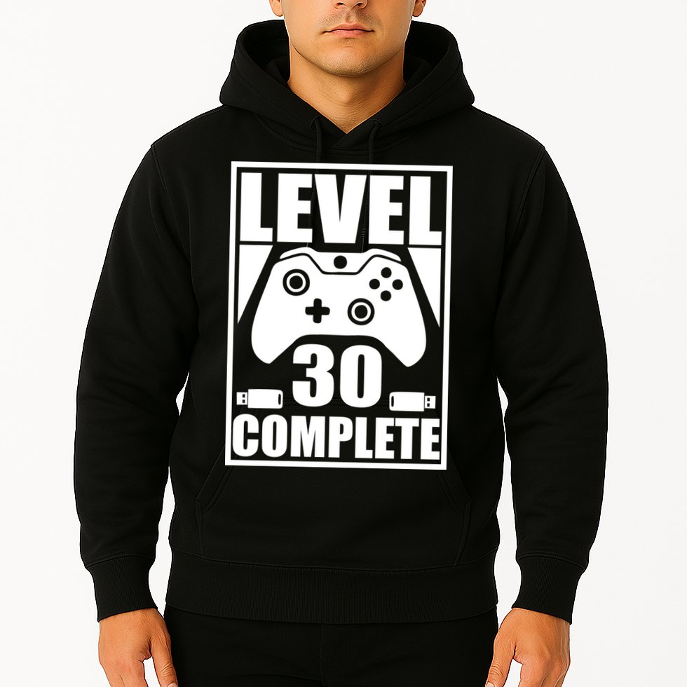 Level 30 Complete Video Gamer 30th Birthday Hoodie